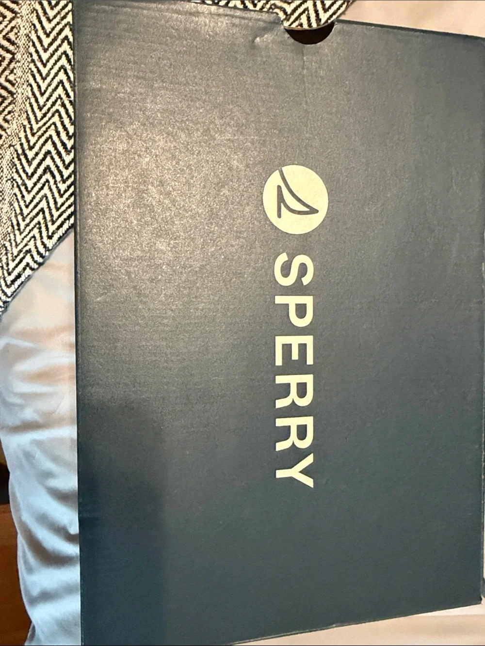 Sperry Black Leather Penny Loafers with Contrast Stitching